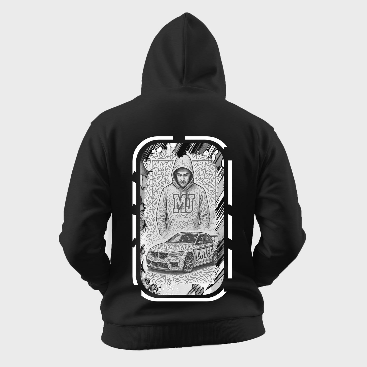 monochrome drift Oversized Hoodie