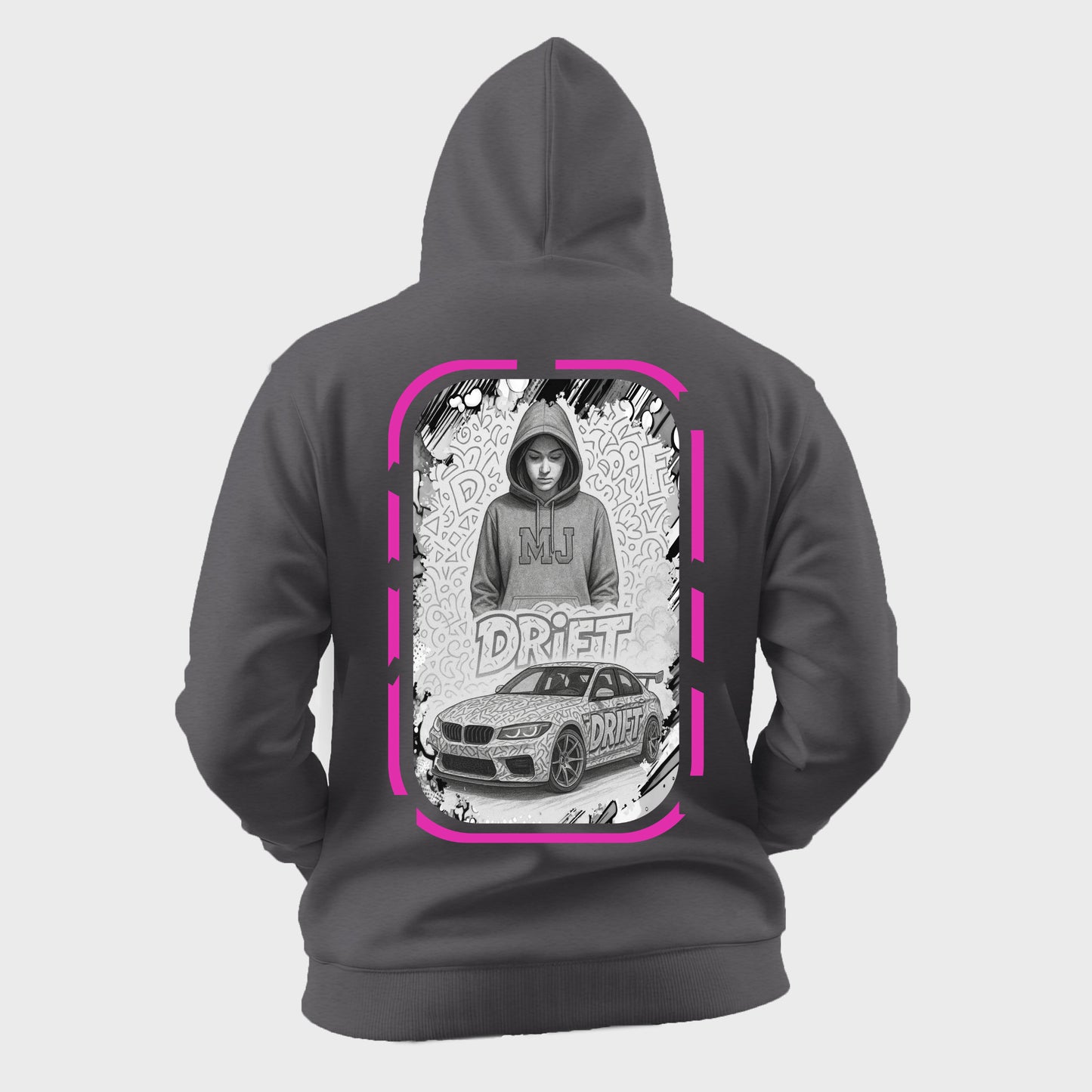 Monochrome Girl Oversized Hoodie