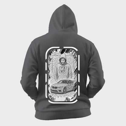 Monochrome drift Oversized Hoodie