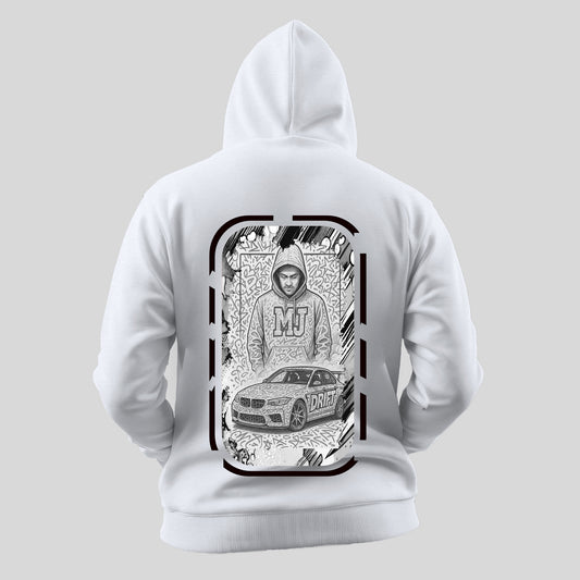 monochrome drift Oversized Hoodie